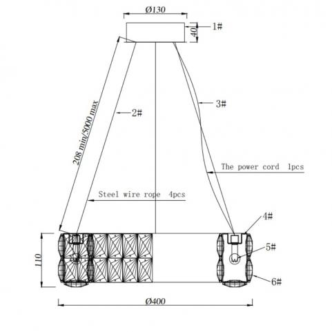 Подвесной светильник Newport Elizabeth 2 8550/40 C chrome