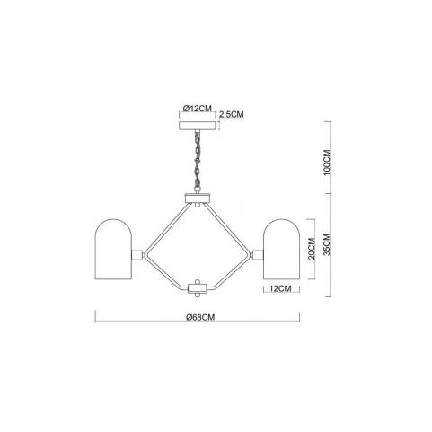 Светильник подвесной Arte Lamp Cassel A5454LM-5PB