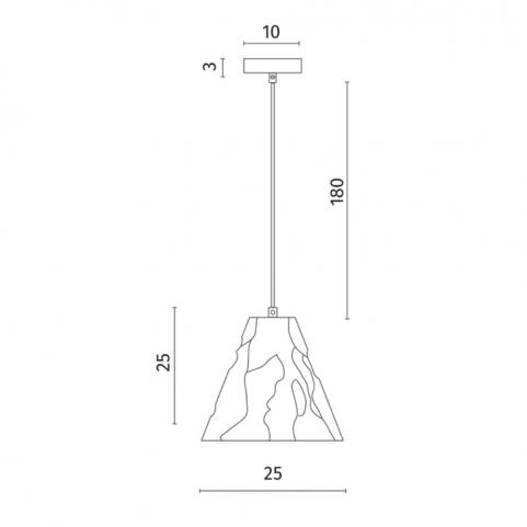 Светильник подвесной Divinare Piramide 5098/01 SP-1
