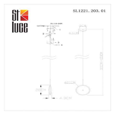 ST Luce Подвесной светильник ST-Luce Imente SL1221.203.01