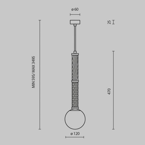 Подвесной светильник Maytoni  Teatro MOD287PL-01BS1