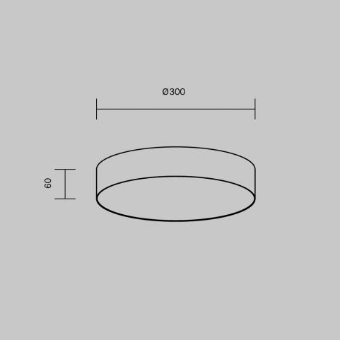 Потолочный светильник Maytoni Technical Ceiling 3000K Zon C032CL-36W3K-RD-MG