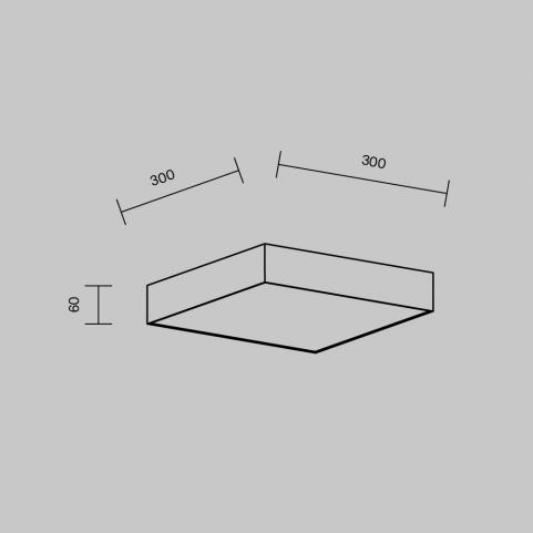 Потолочный светильник Maytoni Technical Ceiling 4000K Zon C032CL-36W4K-SQ-B
