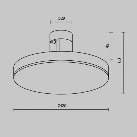 Трековый светильник Maytoni Technical Flarity 3000K Plato TR152-1-7W3K-B